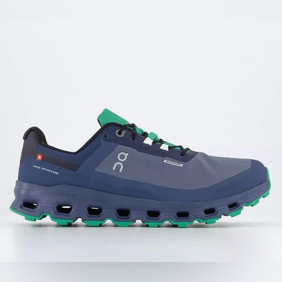 On Cloudvista CloudTrax Waterproof Trail Running Shoes Metal Denim 74.98277 12.5 - Picture 7 of 12